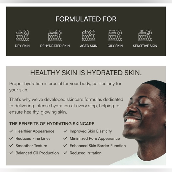 Face Mask Men & Women All Skin Types Hyaluronic Acid, Copper Peptides, Vitamin E - Picture 9 of 12